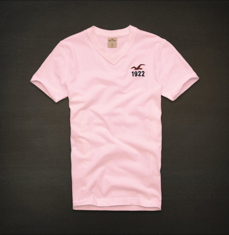 Hollister Hombres cuello en V Corto Remera HCO3958